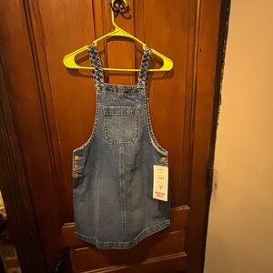 CP Denim Mid Wash Blue Pinafore Dress - XS